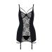 Сексуальный пеньюар с кружевом PAULINE CHEMISE black L/XL Passion