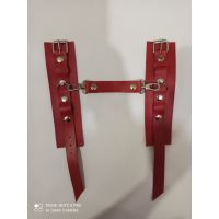 Премиум наручники из натуральной кожи красного цвета Easy Life BDSM Desire Soft Skin BDSM Desire 