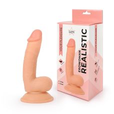 Фалоімітатор 12/3,5 см реалістичний на присоску тілесний PVC