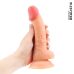 Фалоімітатор 14 см/4 см реалістичний з яєчками на присоску з кібершкіри Erowoman тілесний