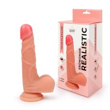 Фалоімітатор 15/3, 8 см реалістичний Eroworman Realistic на присоску тілесний