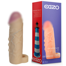 Насадка на член удлиняющая телесного цвета EGZO Ciberskin