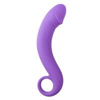 Массажер простаты реалистичный изогнутой формы фиолетового цвета EasyToys Curved Dong