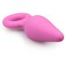 Анальная пробка силиконовая со стоппером кольцом розовая EasyToys длина 155 мм