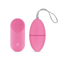 Виброяйцо вагинальное с дистанционным пультом управления розового цвета EasyToys