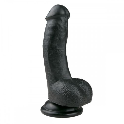 Фаллоимитатор черный реалистичный на присоске EasyToys Realistic Dildo 15 см
