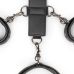 Система фіксації для тіла БДСМ Нашийник та Наручники штучна шкіра чорний EasyToys