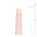 Удлинительная насадка на реалистичная член из силикона бежевого цвета EasyToys