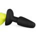 Анальна пробка силіконова чорна з жовтим хвостом Silicone Butt Plug With Tail Анальна пробка силіконова чорна з жовтим хвостом Silicone Butt Plug With Tail