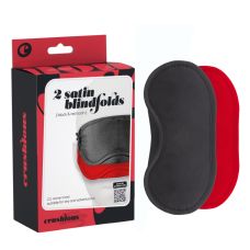 Набор из 2 масок для глаз чёрная и красная CRUSHIOUS 