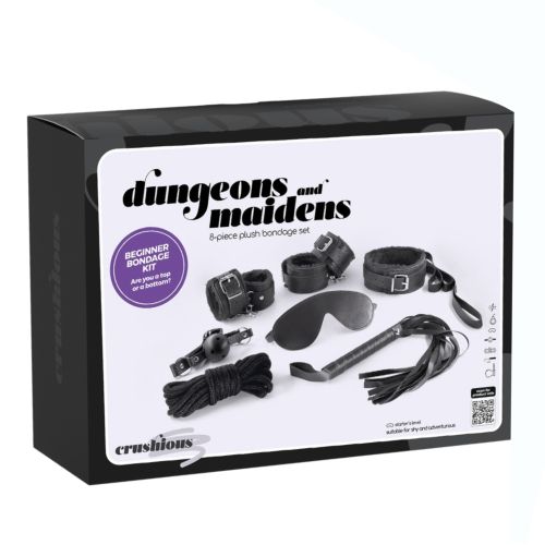Комплект для БДСМ чёрный на 8 предметов CRUSHIOUS Dungeons & Maidens 