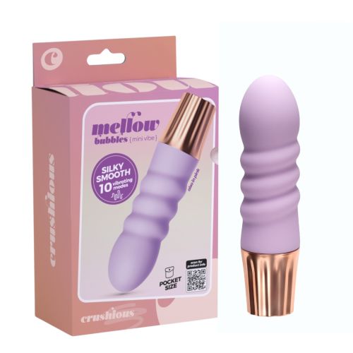 Міні-вібратор кліторальний бузковий Crushious Mellow Bubbles
