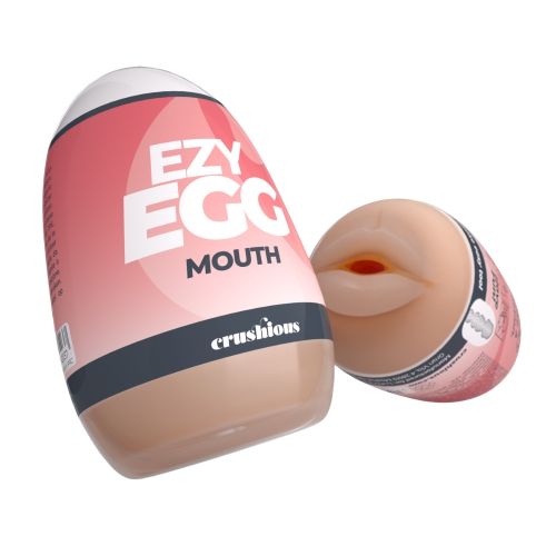 Мастурбатор в колбе яйцо рот реалистичный телесный CRUSHIOUS EZY EGG THE Mouth 