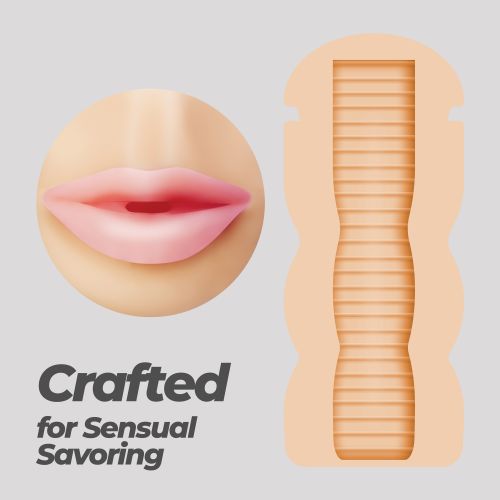 Мастурбатор рот в виде стаканчика кофе с крышкой телесный CRUSHIOUS FAPPUCINO 