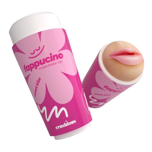 Мастурбатор рот в виде стаканчика кофе с крышкой телесный CRUSHIOUS FAPPUCINO 