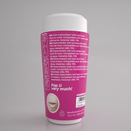 Мастурбатор рот в виде стаканчика кофе с крышкой телесный CRUSHIOUS FAPPUCINO 