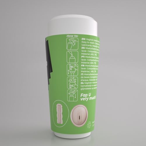 Мастурбатор вагіна у вигляді склянки кави з кришкою тілесний CRUSHIOUS FAPPUCINO