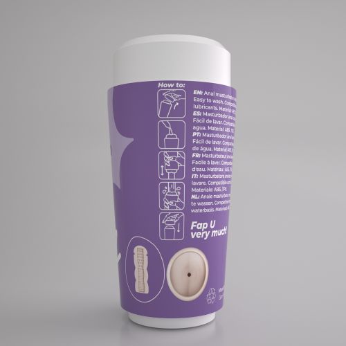 Мастурбатор анус в виде стаканчика кофе с крышкой телесный CRUSHIOUS FAPPUCINO 