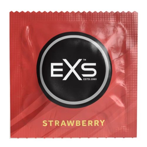 Презерватив веганские со вкусом клубничного мороженого EXS Flavoured Strawberry 5 штук