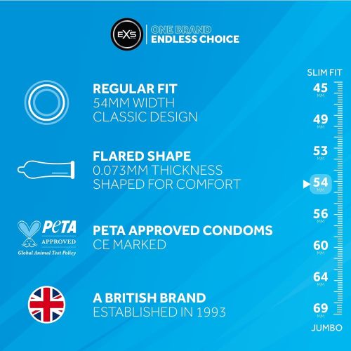 Набір презервативів латексних комфортної форми з резервуаром EXS Regular 10 штук