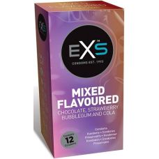 Презервативи з різними уподобаннями прозорого кольору Exs Mixed flavoured 12 штук