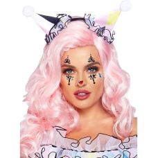 Интимные наклейки для лица Арлекина черного цвета Leg Avenue