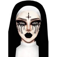 Маска из страз для Хэллоуина черного цвета Leg Avenue Possessed face jewels sticker 