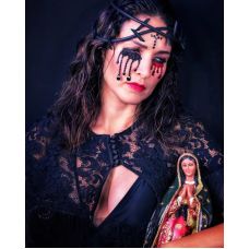 Маска зі страз для Хеллоуїна чорного кольору Leg Avenue Possessed face jewels sticker