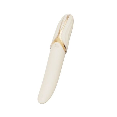 Вібратор універсальний з функцією нагрівання та імітацією лизання язичка білий Zalo Eve Sakura