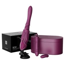 Премиальная смарт секс машина с функцией подогрева фиолетовая ZALO SESH 