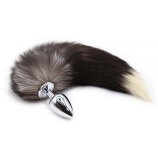 Анальна пробка з хвостом Єнот Raccoon Tail M