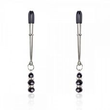 Зажимы на соски  с камнями и стразами Nipple play Silver