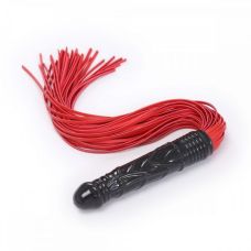 Батіг флогер з фоллоімітатором реалістичний Triple Lleasure BDSM