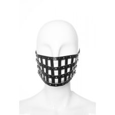 Маска Loveshop натуральная кожа ручная работа модель Grid 1