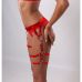 Сексуальні підтяжки для панчіх ручної роботи червоного кольору Loveshop