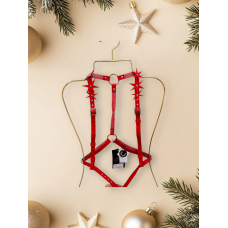 Портупея жіноча ручної роботи чорного кольору Loveshop Star