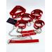 Набір БДСМ ручної роботи червоного кольору DS Fetish Fet 25 Red
