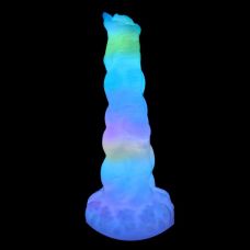 Вибратор рельефный на присоске люминесцентный разноцветный с пультом UNIVIBE Unicorn