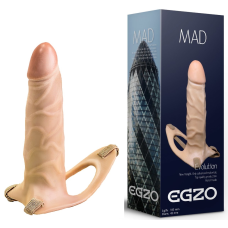 Фаллопротез поясний тілесного кольору EGZO MAD FH12