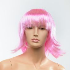 Парик каре с челкой с розовыми волосами Fetish Hair длина 250 мм