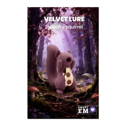 Вибратор вакуумный для клитора в форме белочки фиолетовый Sweet Em 