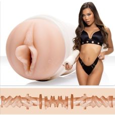 Мастурбатор в колбе вагина из киберкожи бежевого цвета порноактрисы Vina Sky Fleshlight
