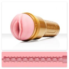 Мастурбатор у колбі вагіна з кібершкіри бежевого кольору Fleshlight