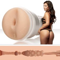 Мастурбатор в колбе анус из киберкожи бежевого цвета порноактрисы Евы Ловии Fleshlight