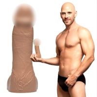 Фаллоимитатор с мошонкой реалистичный порноактера Johnny Sins бежевого цвета Fleshlight Fleshjack