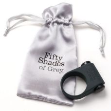 Эрекционное виброкольцо черного цвета Fifty shades of grey Почувствуй это детка