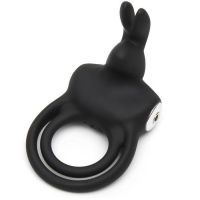 Двойное эрекционное виброкольцо черного цвета Fifty Shades of Grey Happy Rabbit Stimulating Rechargeable Rabbit Cock Ring