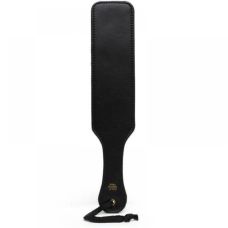 Шлепалка с петлей из искусственной кожи черного цвета Fifty shades of grey Bound to you paddle