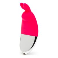 Клиторальный мини стимулятор с ушками красного цвета Fifty Shades of Grey Happy Rabbit Rechargeable Panty Vibrator