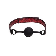 Кляп в рот шарик БДСМ силиконовый черного цвета с розовым рисунком Fifty Shades of Grey Sweet Anticipation Reversible Silicone Ball Gag